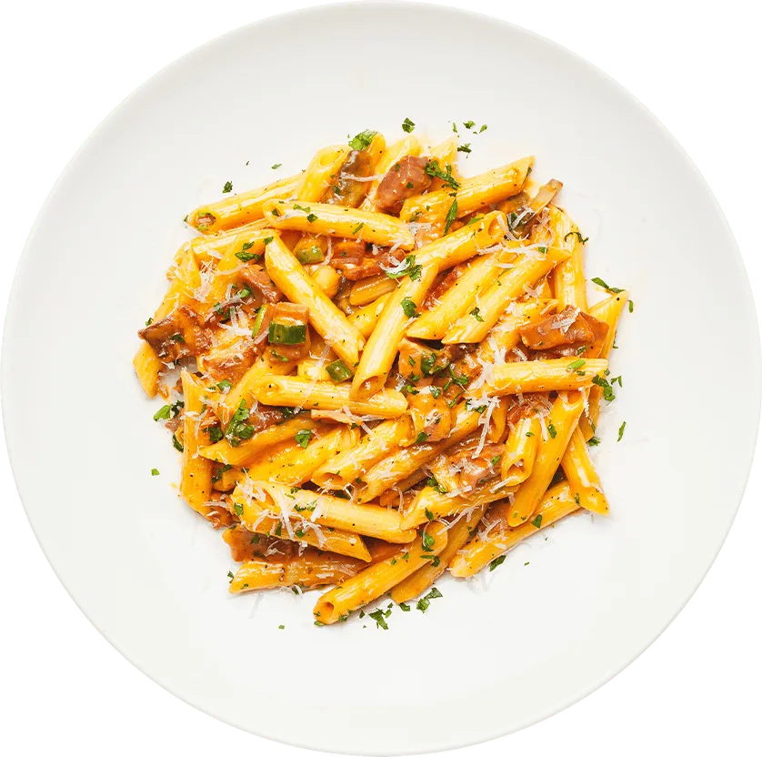 Pâtes sauce tomate et parmesan